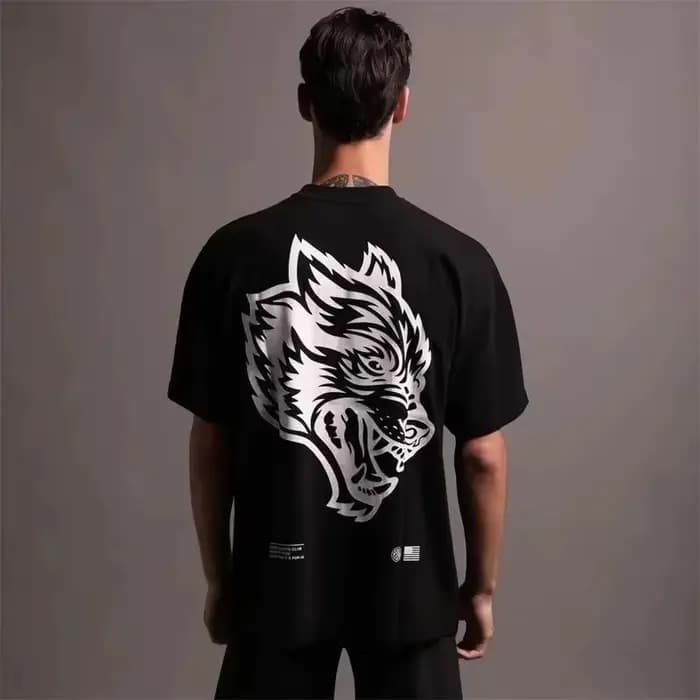 T-shirt de sport et de loisirs Wolf Head pour hommes et femmes