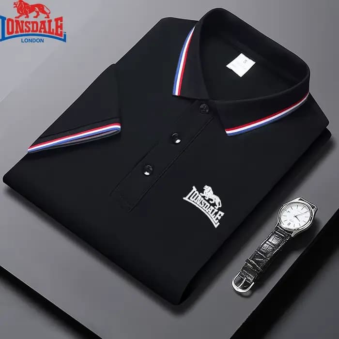 Brodé LONSDALE nouveau Polo d'été hommes de haute qualité