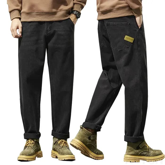 Jean Noir pour Homme, Pantalon Sarouel en Denim