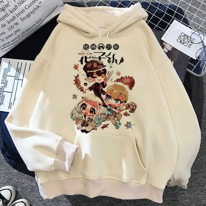 Toilettes liées Hanako Kun sweat à capuche style moderne vêtements pour adolescents athleisure manga hoddie à la mode hiver tenue décontracté