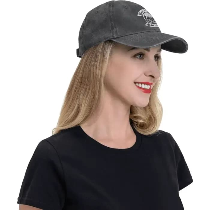 Casquette de Baseball Vintage en Denim Délavé, Unisexe, Chapeau de dehors en Plein Air, Noir