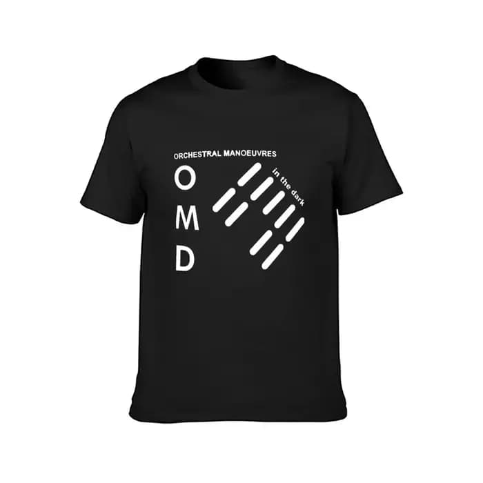 T-shirt OMD en coton uni pour hommes, vêtements d'été