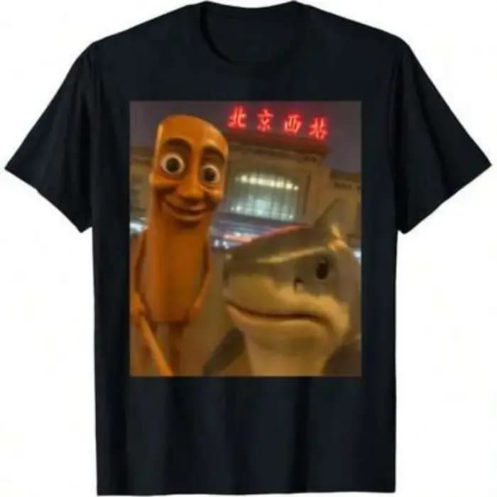【Nouveauté】T-shirt à manches courtes en coton noir décontracté avec imprimé de célébration "Night