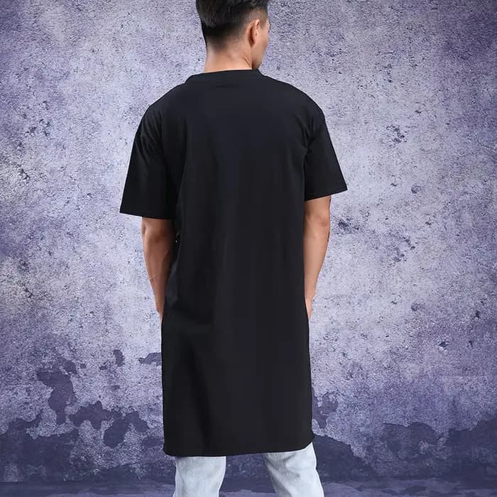 T-shirt manches longues mi-longues pour homme, ample, tendance, vêtement d'été