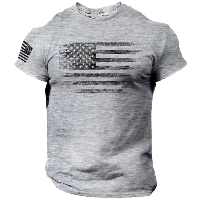 T-shirt à manches courtes imprimé 3D pour hommes
