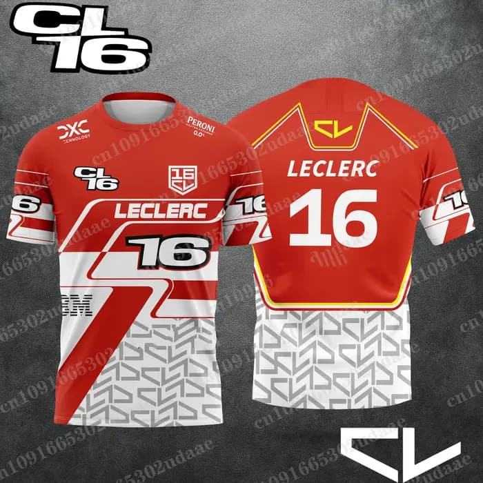 Nouvelle voiture de course 2026 # T-shirt pour fan de Charles Leclerc