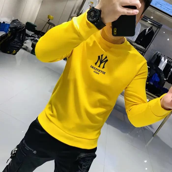 Beaux hommes sweats à capuche Simple marque Logo broderie nouveau automne conception coréenne pull décontracté coton