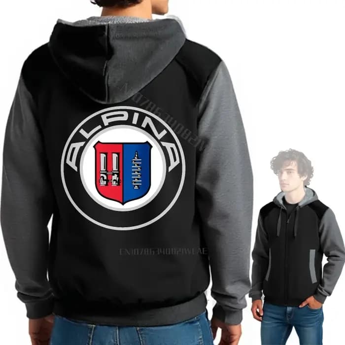 Sweat à capuche décontracté pour hommes, tendance, Logo Alpina sur noir, Streetwear, mode d'entraîne
