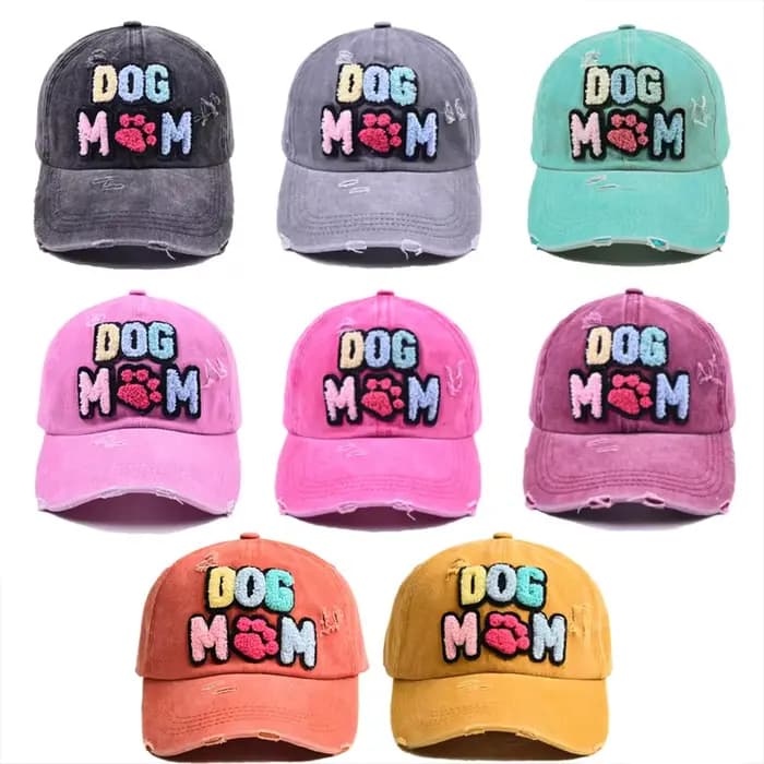 Casquette de baseball réglable brodée pour maman de chien