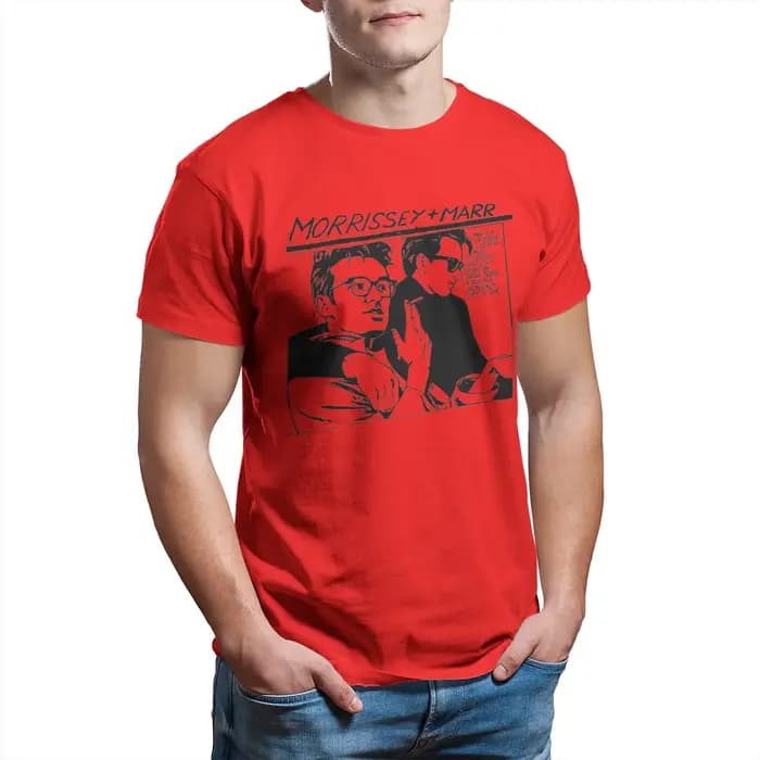 T-Shirt à Manches Courtes et Col Rond en Pur Coton pour Homme