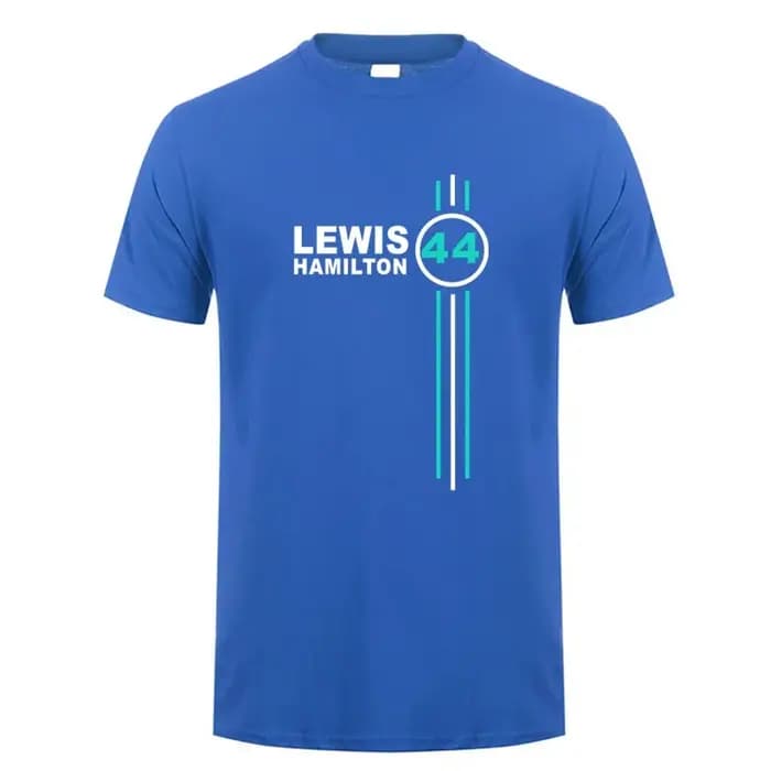 T-shirt manches courtes homme, estival et en coton, Lewis Hamilton 44, 71857