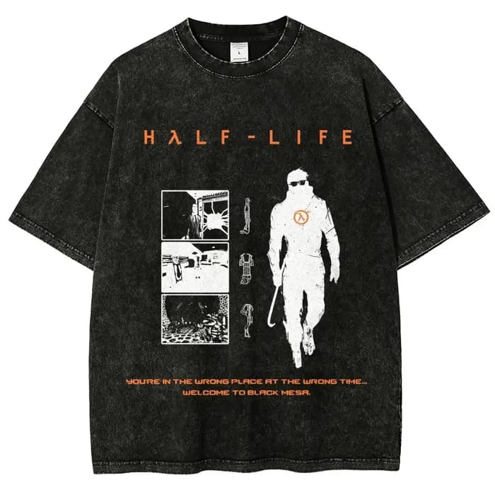 T-shirt délavé Half Life