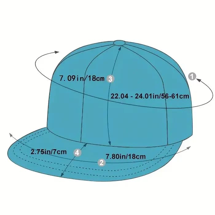 CACTI lettre tridimensionnelle capote casquette de baseball à bord plat