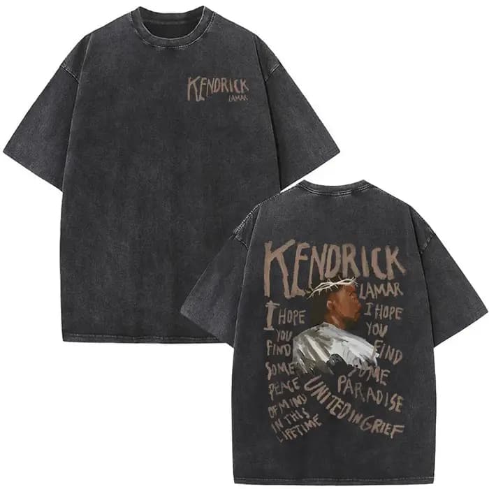 Lavé Vintage rappeur Kendrick Lamar Album Merch T-shirts vêtements pour hommes Hip Hop rétro surdimensionné T-shirt