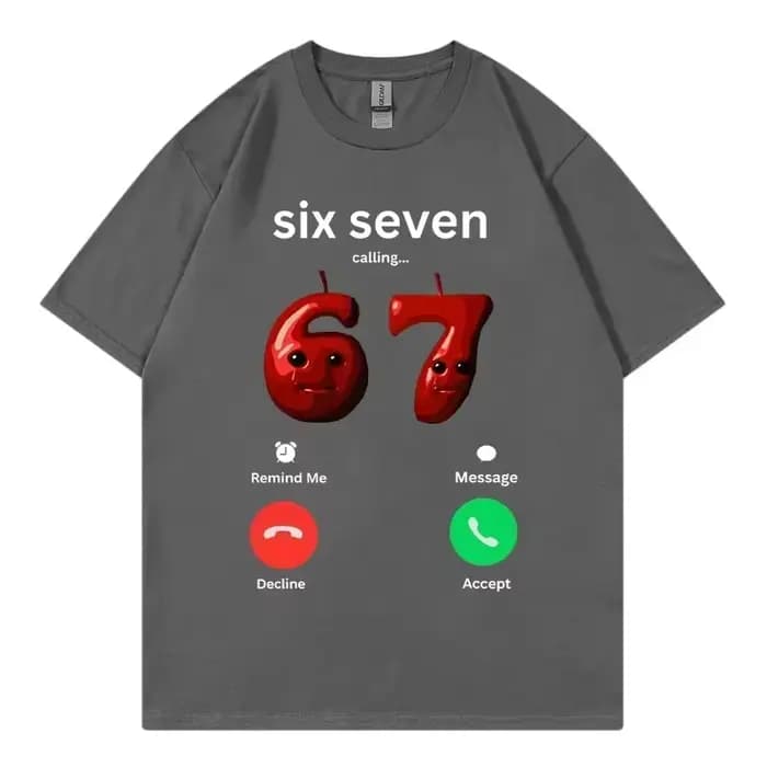 T-shirt humoristique « 67 Is Calling » pour hommes et femmes