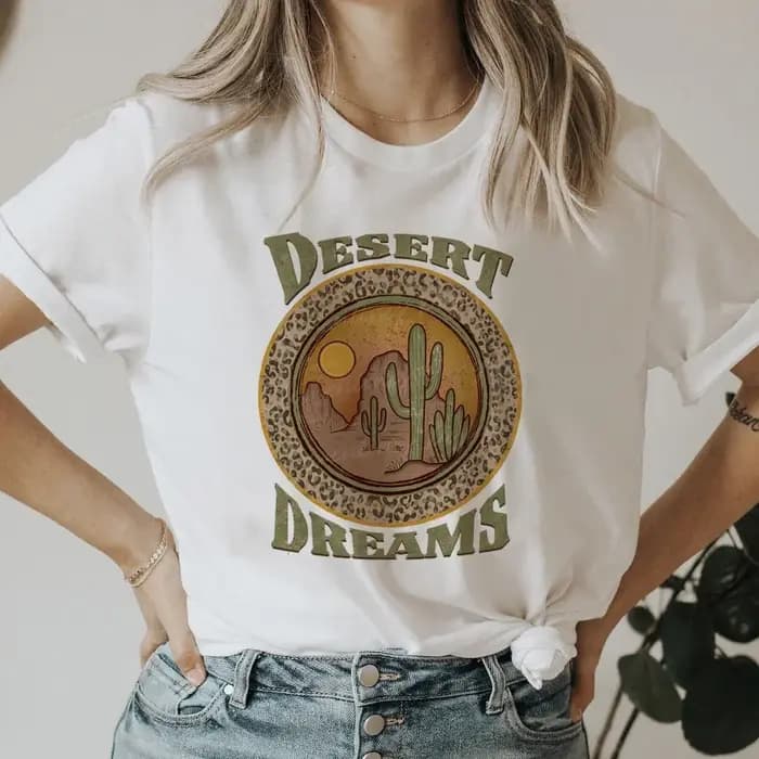 T-shirt à manches courtes imprimé voiture rétro pour femmes