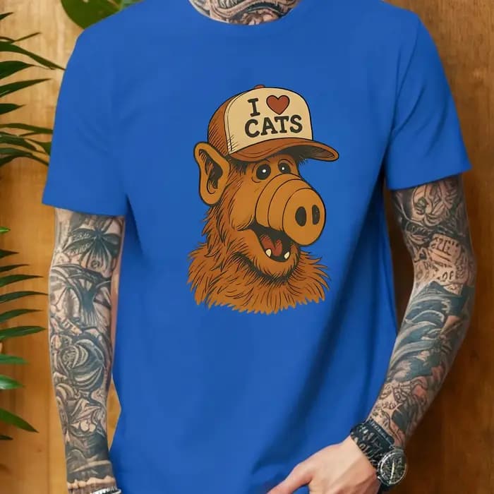 T-shirt rétro - T-shirt amusant ALF de style rétro des années 80, idéal pour les passionnés nostalgi