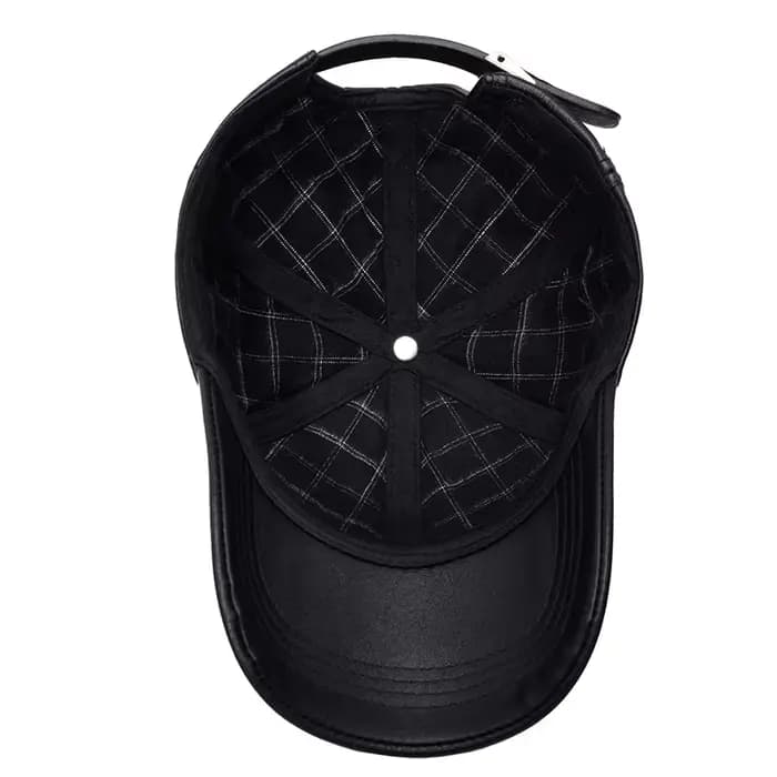 Casquette de baseball en cuir PU de luxe FS pour femme