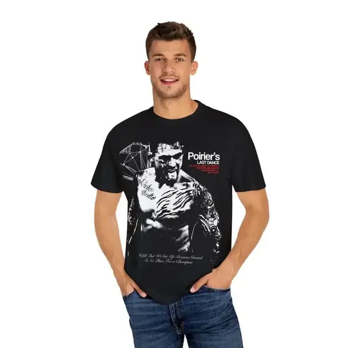 Dustin Poirier rétro imprimé graphique T-shirt à manches courtes pour les Fans de combat vêtements de sport décontractés Style Vintage hommes femmes Streetwear
