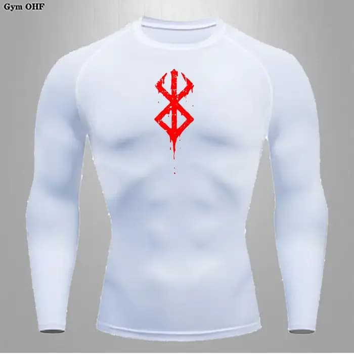 T-shirt à manches courtes Berserk Anime pour hommes, chemise de compression, course à pied, séchage