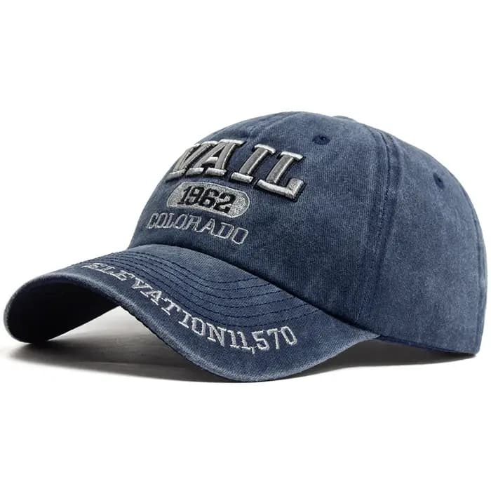 Casquette de baseball pour hommes mode VAIL lettre brodée coton capote femmes chapeaux été décontracté voyage visière casquettes camionneur chapeau unisexe