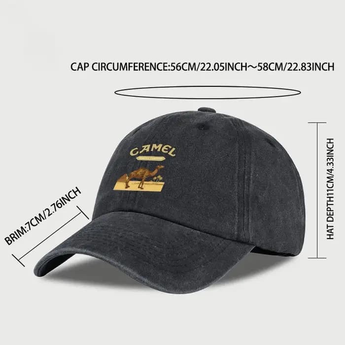 Casquette de baseball imprimée camel