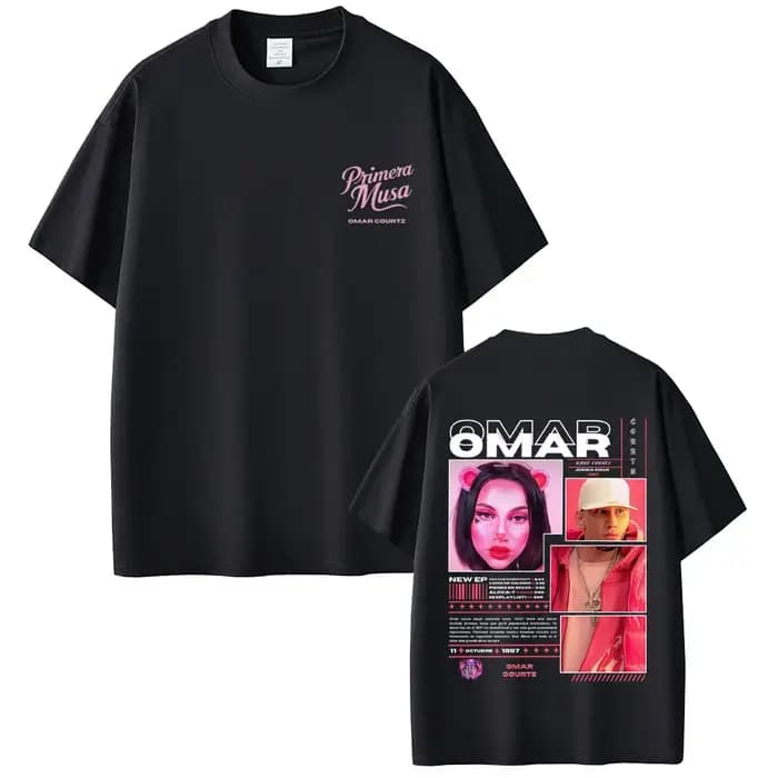 Rappeur Omar Courtz Primera Musa T-shirts hommes femmes mode Hip Hop surdimensionné à manches courtes