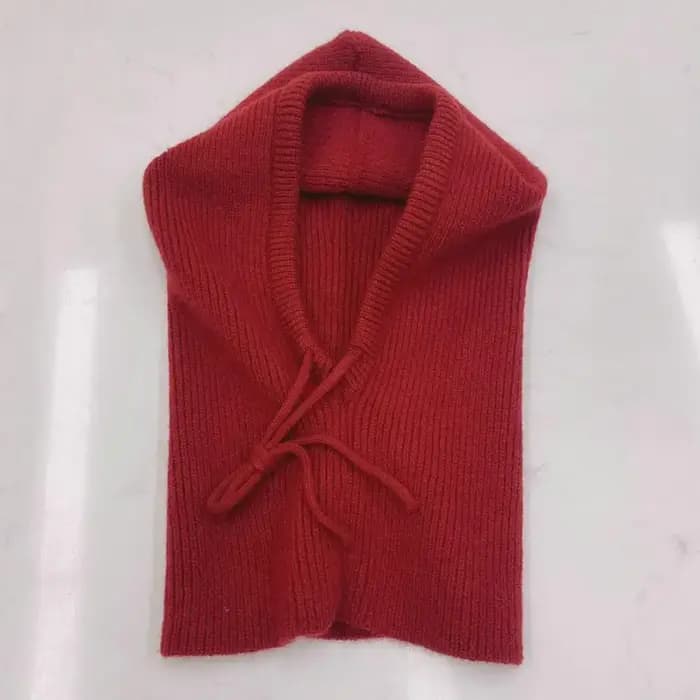 Casquettes à capuche tricotées hiver cagoule chapeaux une pièce col bonnets casquette femmes Style coréen extérieur