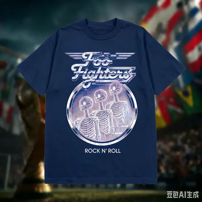 Foo Fighters Take Cover Tour Rock N Roll Merch T-shirt 100% coton