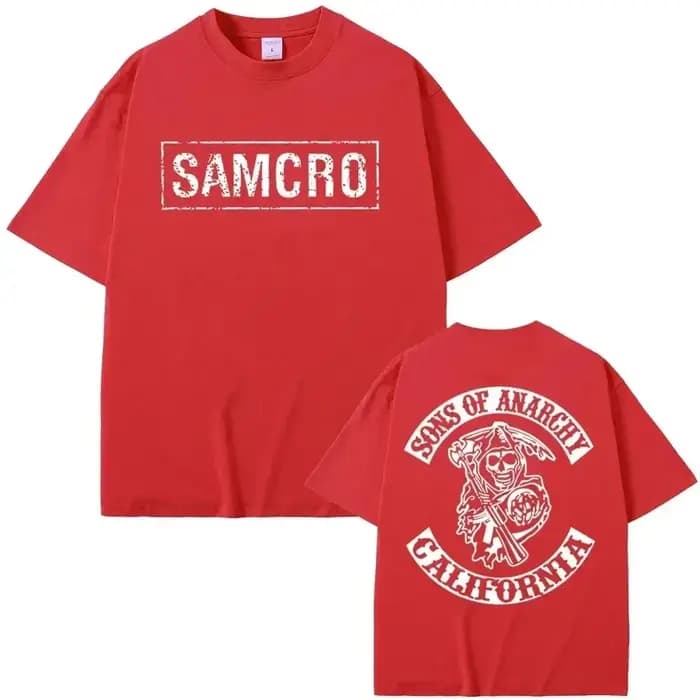 Sons of Anarchy SAMCRO hommes femmes T-shirt marque de luxe mode grande taille haut décontracté à manches courtes