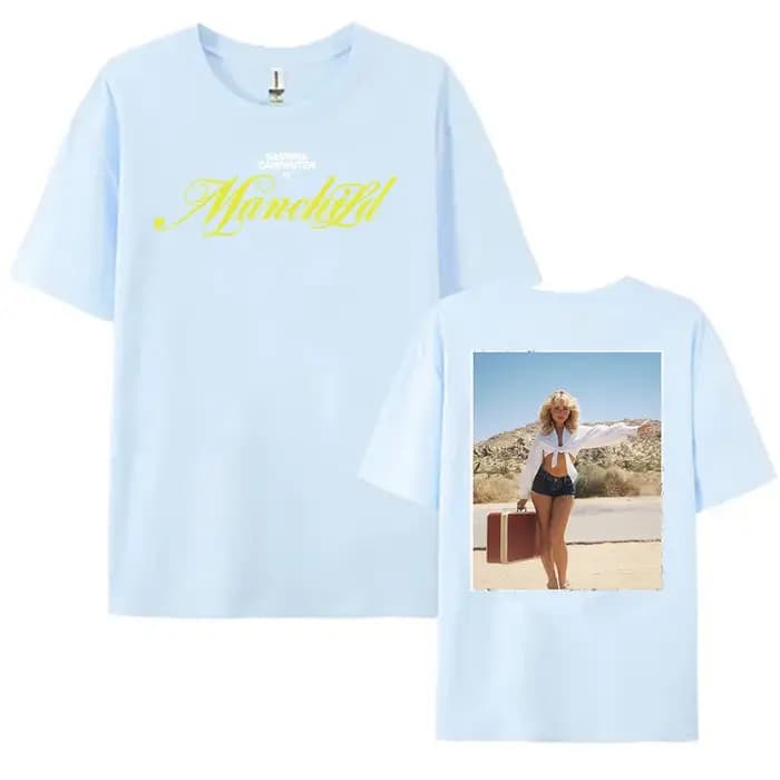 Sabrina charpentier Manchild imprimé T-shirt 2025 mode chanteur graphique t-shirts à manches courtes unisexe Streetwear été femme chemise