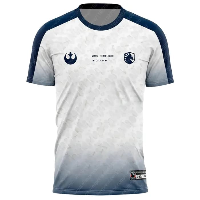 Nouveau T-shirt personnalisé pour homme, respirant, à manches courtes, pour fans de l'équipe Liquid, uniforme de jeu Esports, vêtements décontractés