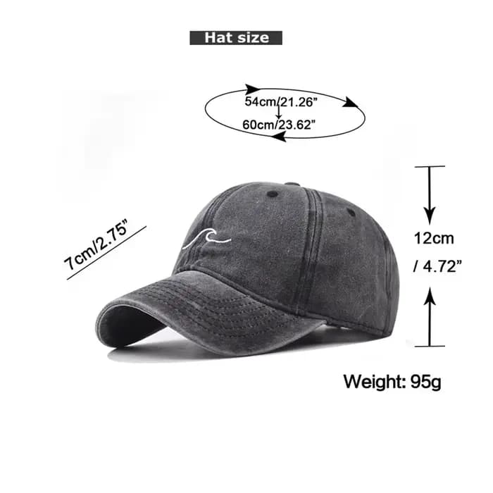 Casquette de Baseball brodée d'ondulation ondulée