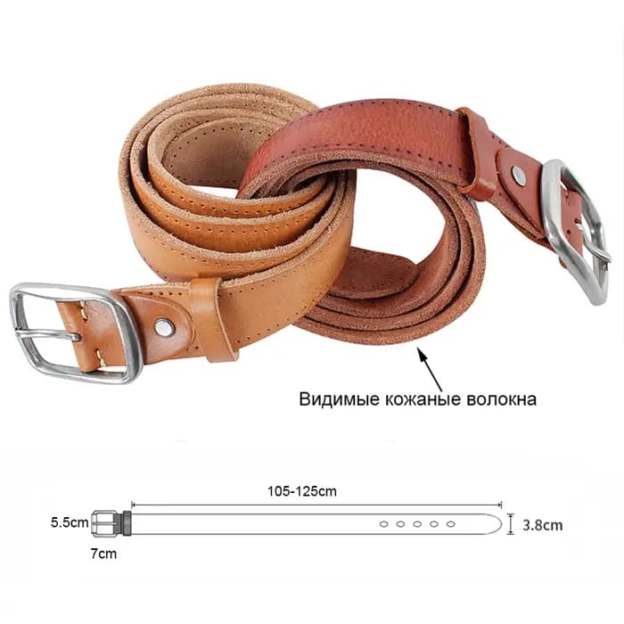 MEDYLA-Jeans en cuir véritable souple pour hommes, ceinture de pantalon décontractée, environnement,