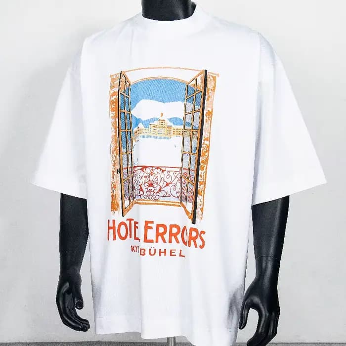 House of Errors hôtel fenêtre impression surdimensionné T-Shirt hommes femmes coton ample Streetwear décontracté à manches courtes hauts