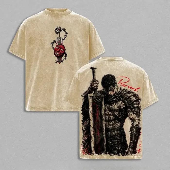 T-shirt imprimé Guts Berserk Anime