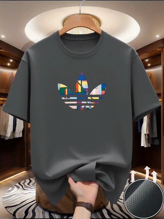 T-shirt Homme Été 2026 – Nouvelle Collection Coton Pur Coupe Slim Respirant Col Rond Manches Courtes