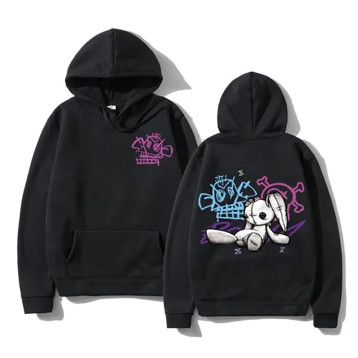 Arcane Jinx sweat à capuche mode hommes Harajuku Anime lapin singe sweats
