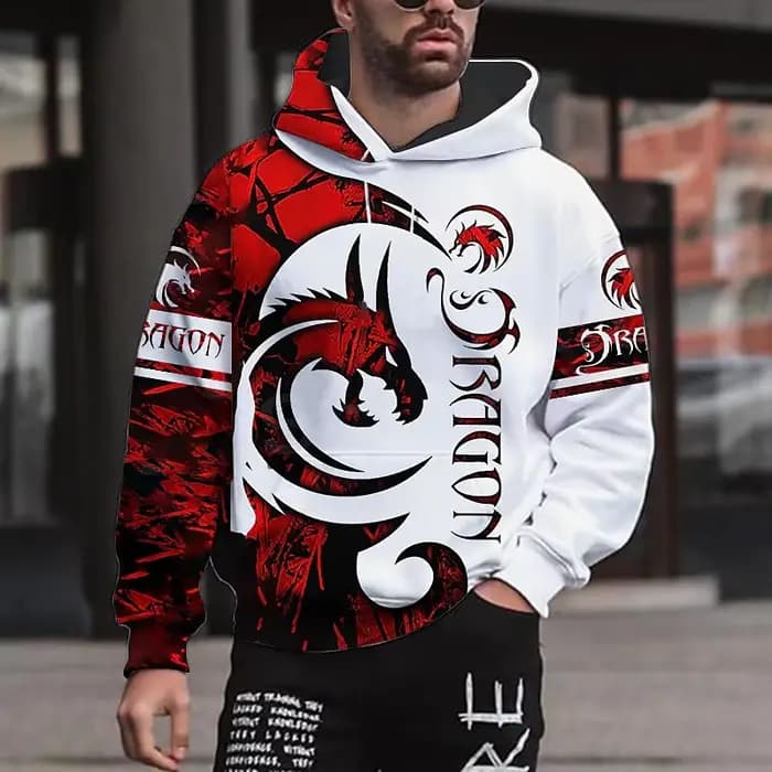Sweat à capuche surdimensionné à manches longues pour hommes