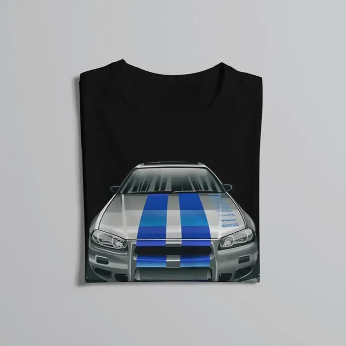 T-shirt Fast & Furious Movie Skyline GTR R34 pour homme