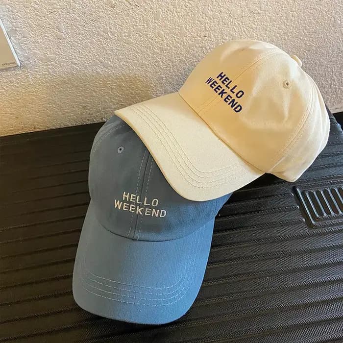 HELLO WEEKEND lettre casquette de Baseball hommes femmes mode décontracté casquettes à visière broderie