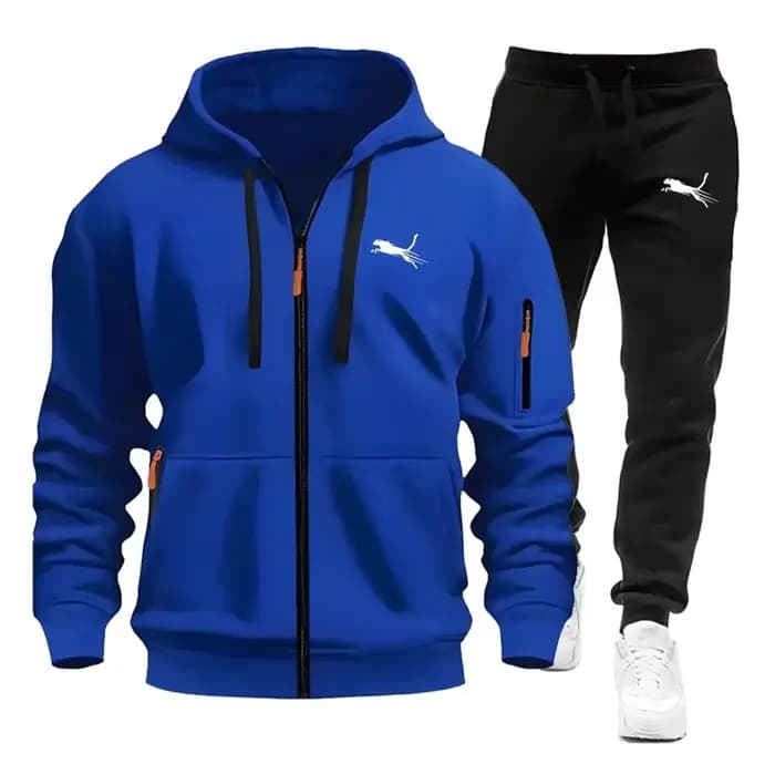 Ensemble de survêtement décontracté pour hommes – Sweat-shirts à capuche zippés de haute qualité pour le quotidien – Collection sport 2026 – Idéal pour le jogging