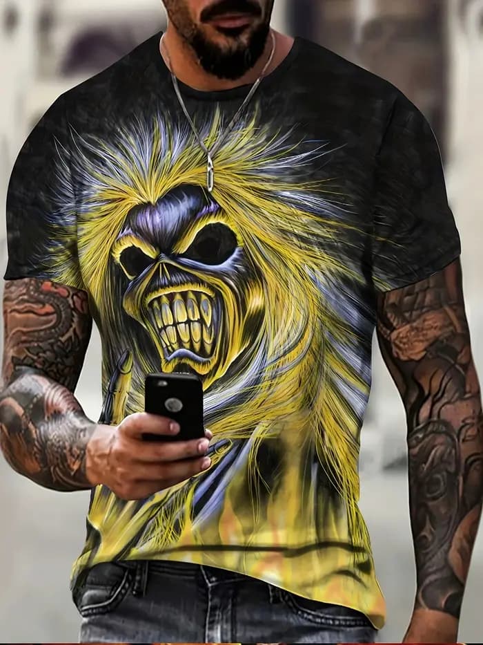 Bold Monster Graphic Tee pour Homme, T-Shirt à Manches Courtes, Confortable, Ready for Summer, Desig