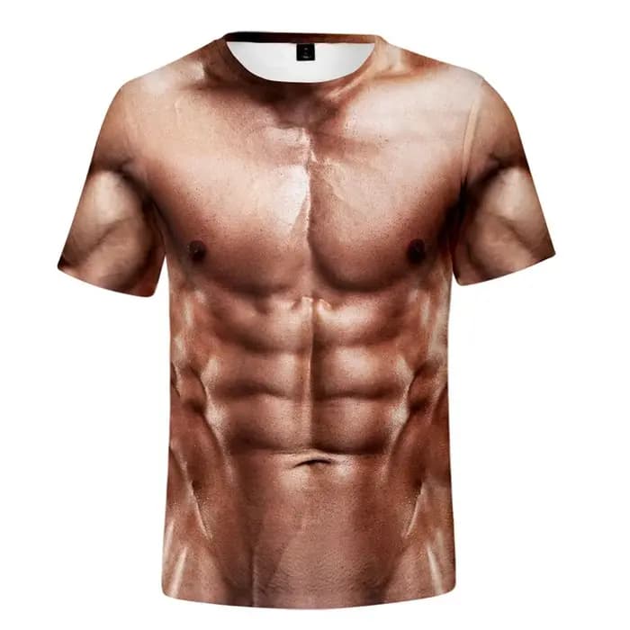 T-shirt graphique drôle pour homme avec poitrine poilue
