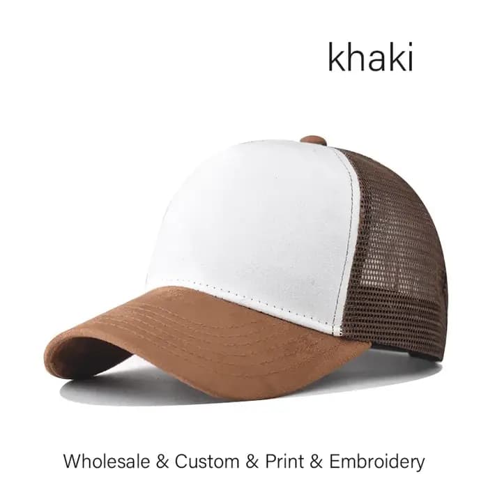 SLECKTON Logo personnalisé haute qualité daim maille Baseball chapeau lettre broderie marque conception en plein air Sport casquette en gros mode