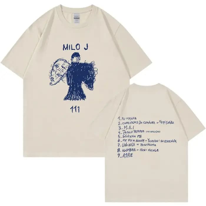 Rappeur Milo J Tour T-shirt 111 Album Merch T-Shirts hommes femmes mode Hip Hop manches courtes