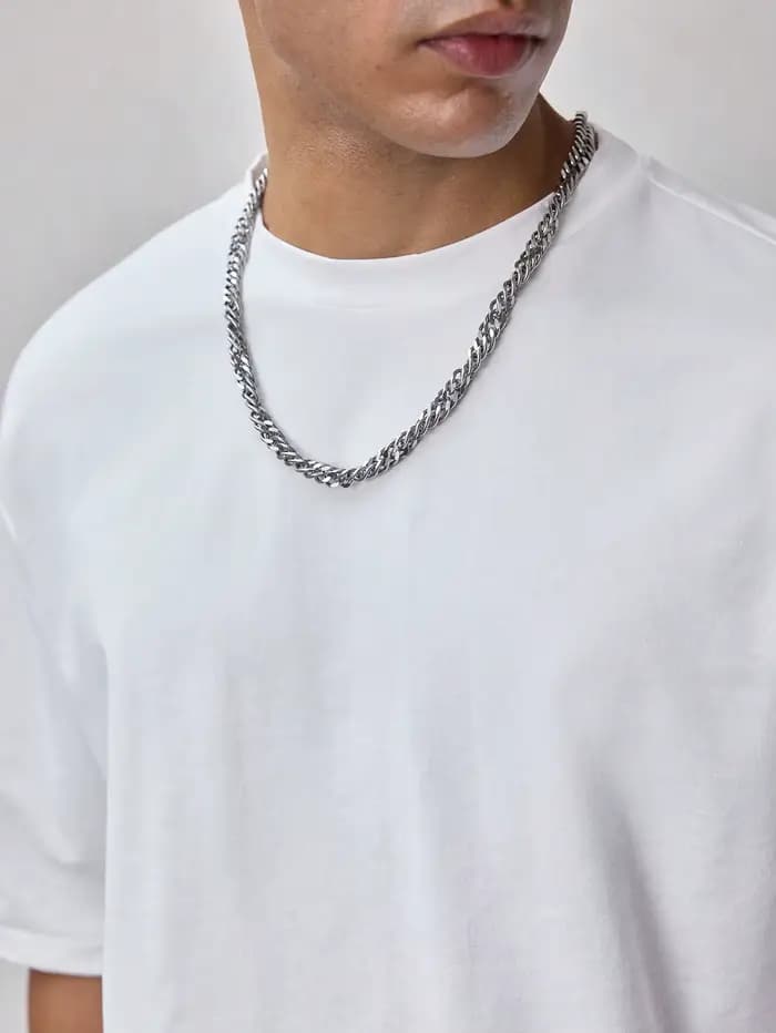 Hommes T-shirt blanc couleur unie été mâle décontracté à manches courtes col rond été