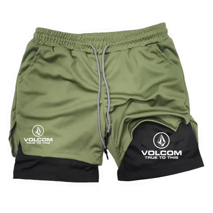 VOLCOM Short de sport imprimé 2 en 1 pour homme
