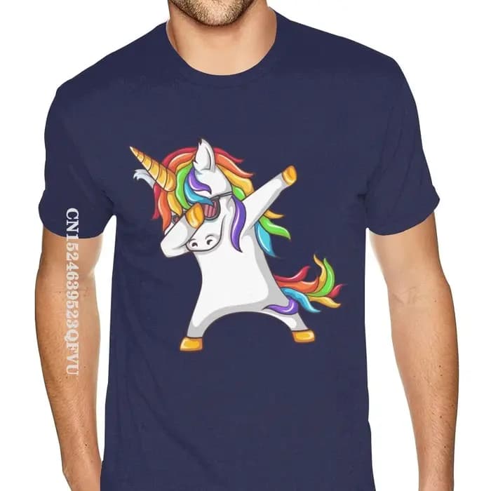 Dabbing licorne T-Shirt hommes garçon 80S Grunge t-shirts chemise pour hommes surdimensionné Anime T-Shirt hommes à la mode marque Vintage T-Shirt