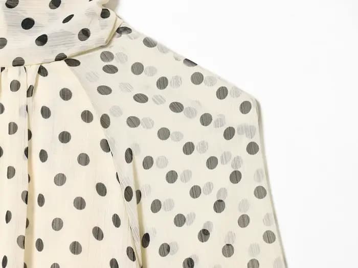 KONDALA femmes à la mode à pois Blouse noeud papillon col rond chemise nouvelle mode 2026 printemps
